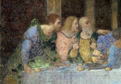 Das letzte Abendmahl, 1495-97 (nach der Restaurierung) von Leonardo da Vinci